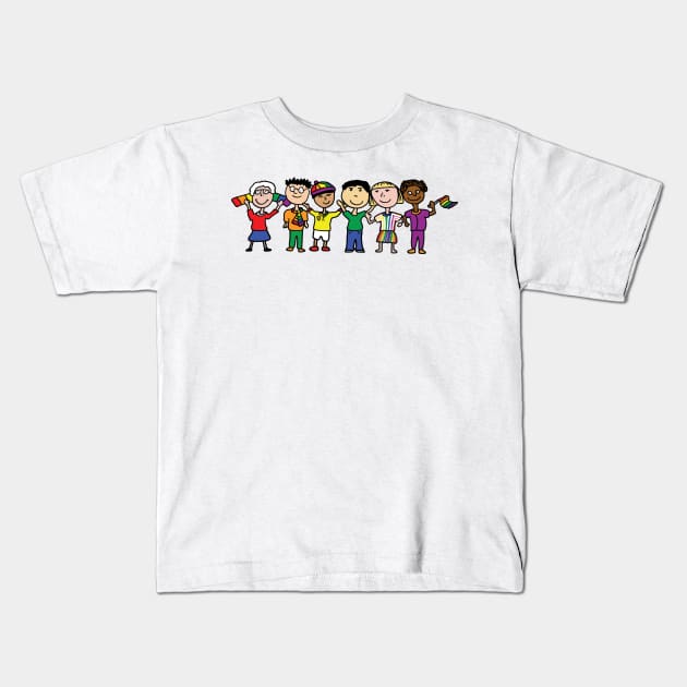 Pride March Fun Gift Kids T-Shirt by youokpun